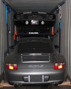 Specialist car shipping in containers or Ro-Ro